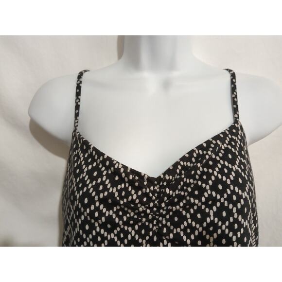 LOFT Dresses & Skirts - Ann Taylor Loft Size M Sleeveless Black And White Geometric Dot Flare Sundress
